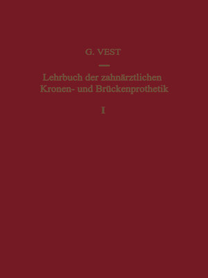 cover image of Lehrbuch der Zahnärztlichen Kronen- und Brückenprothetik